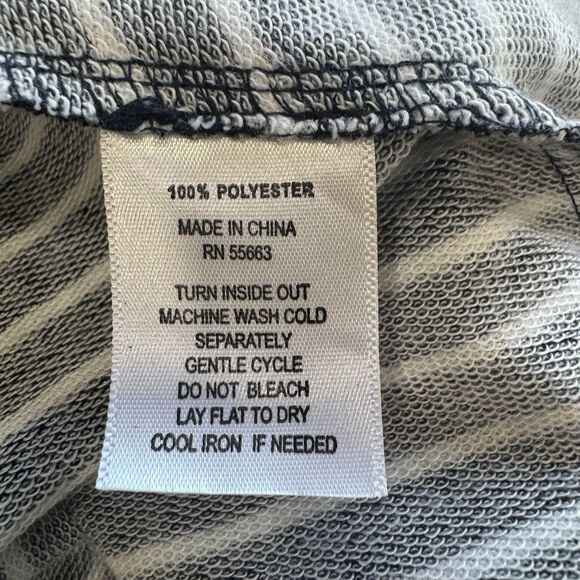 Forcynthia Beachwear Terry Swim Coverup Hoodie Zip Up Dress Striped Top Medium - Picture 9 of 9